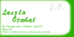 laszlo otahal business card